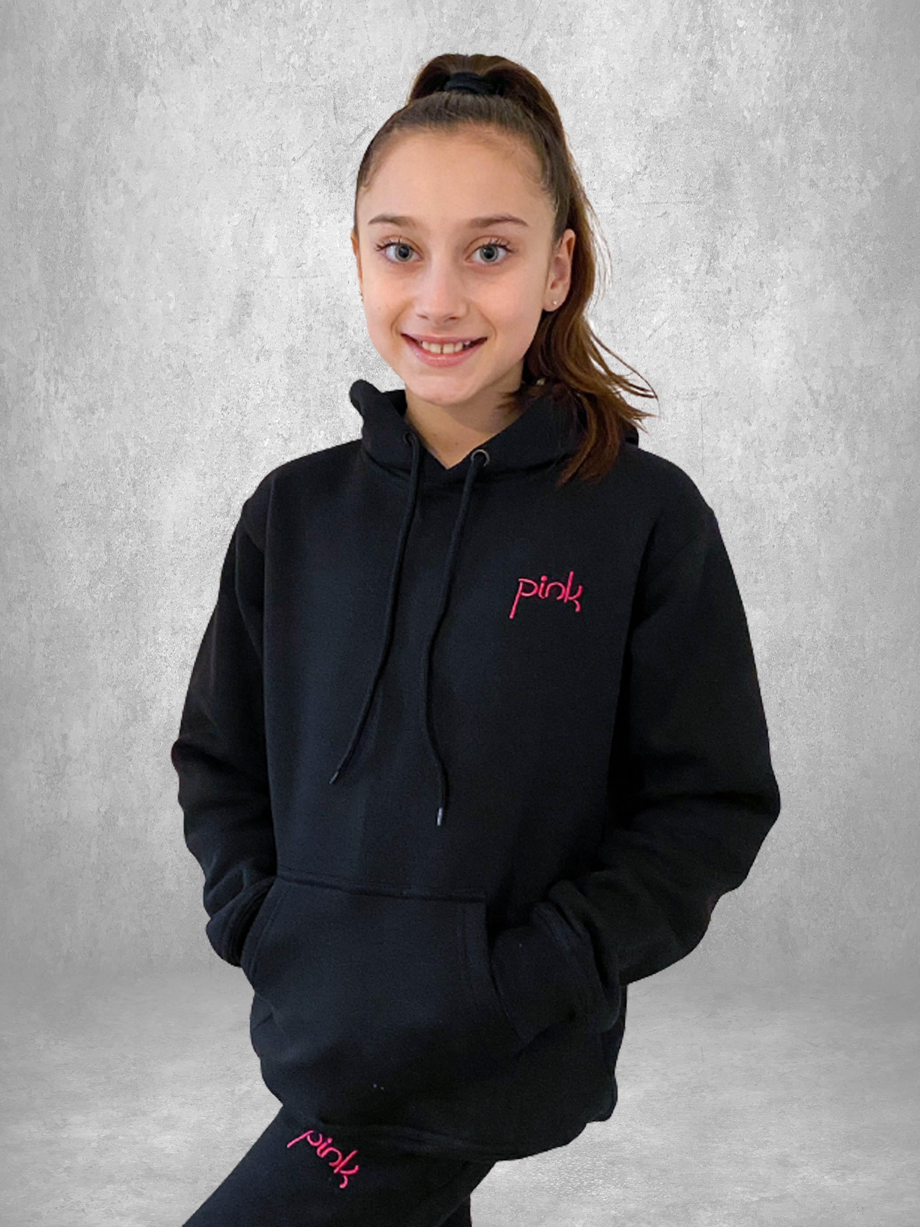 Core Hoodie - Black - Pink Leisurewear