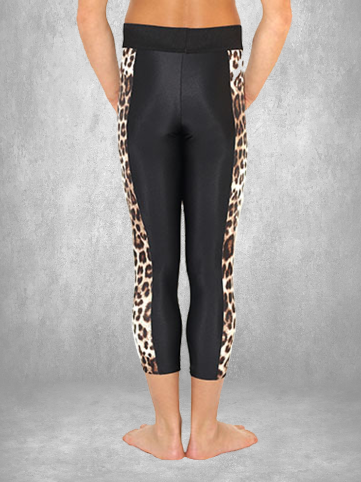 leopard lux 3 stripes leggings