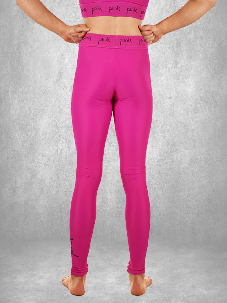 Buy Pink Victoria Leggings Pink Letter Print Fitness Large Size