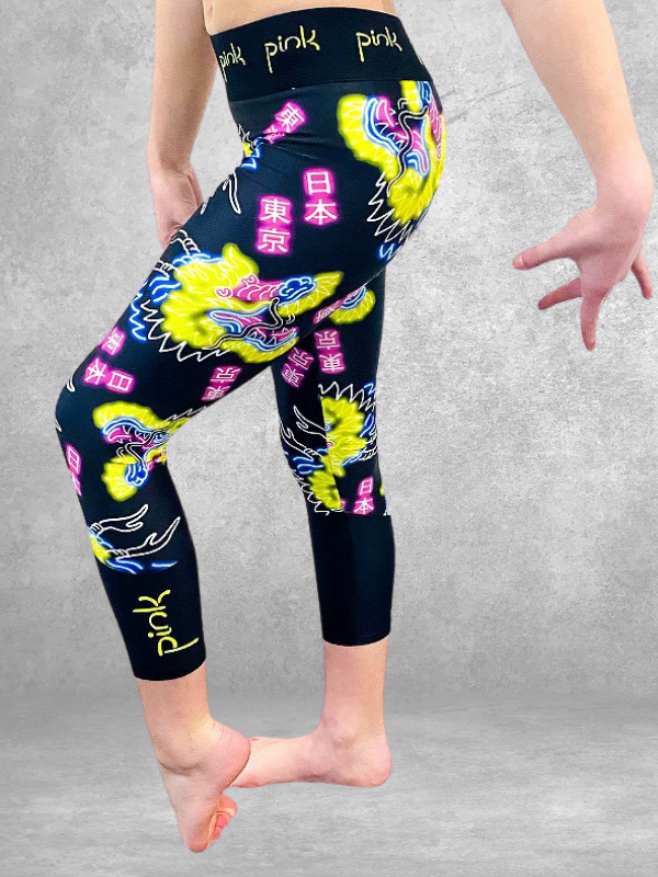 Dragon Leggings - Pink Leisurewear