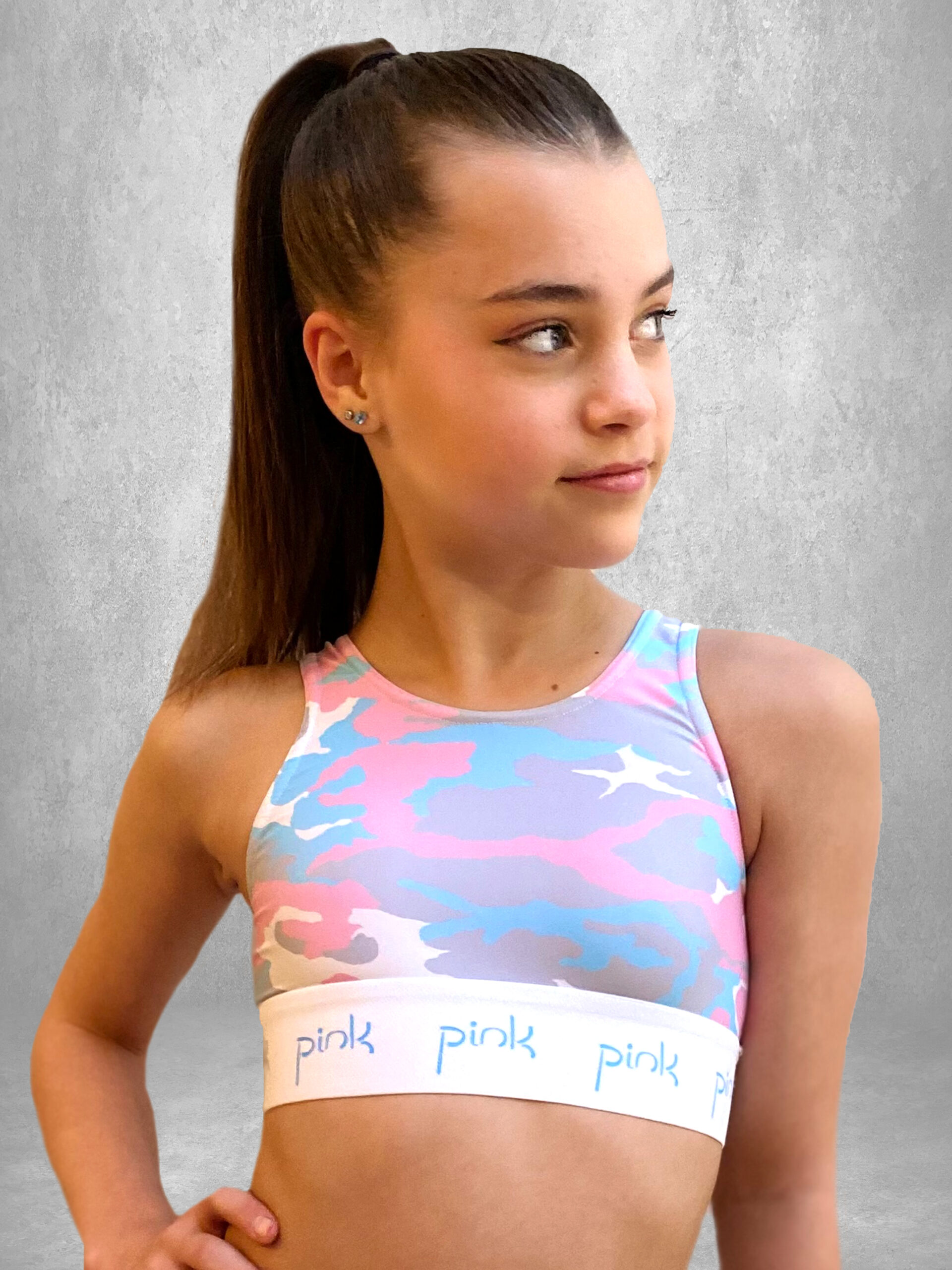 Crazy Camo Crop Top - Pink Leisurewear