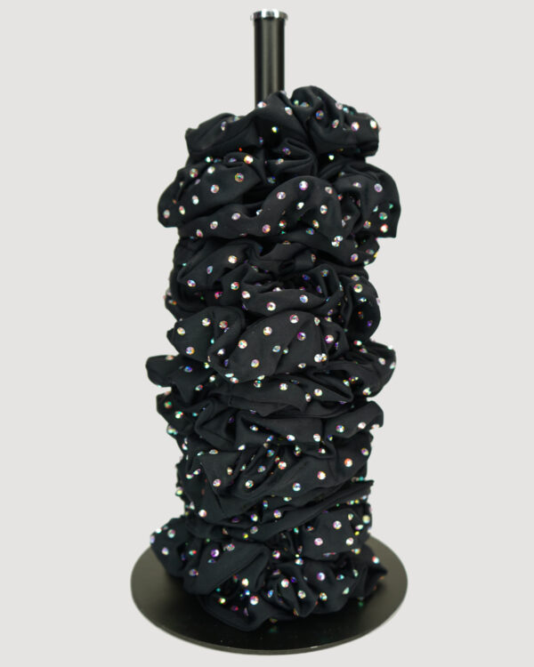 Diamond Scrunchie - Black Lycra