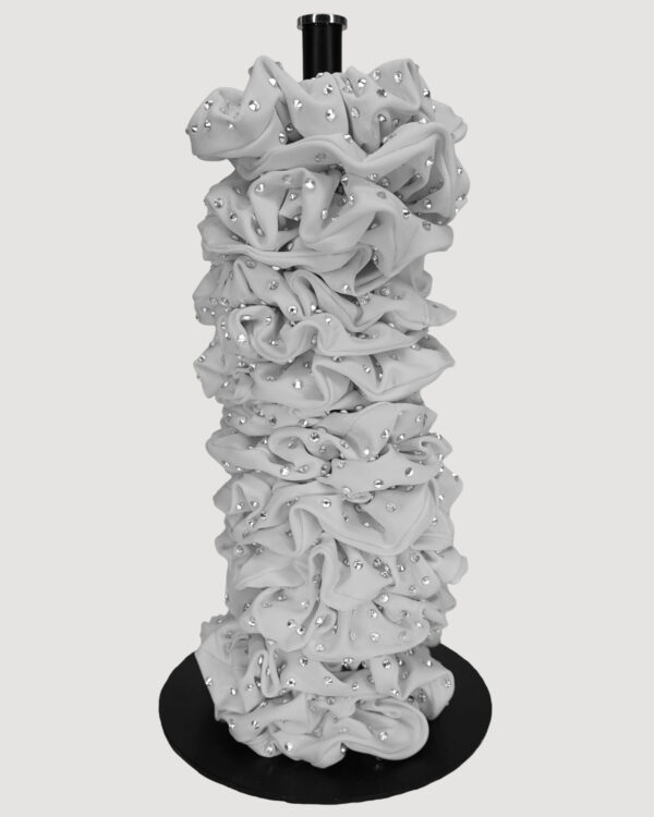 Diamond Scrunchie - White Lycra